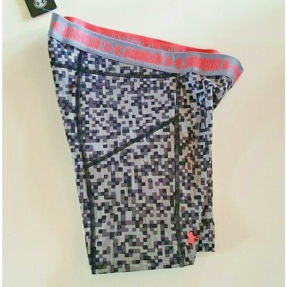 Under Armour 1281969 001 Women's Size Medium Gray/Black Compression Shorts - Picture 3 of 4
